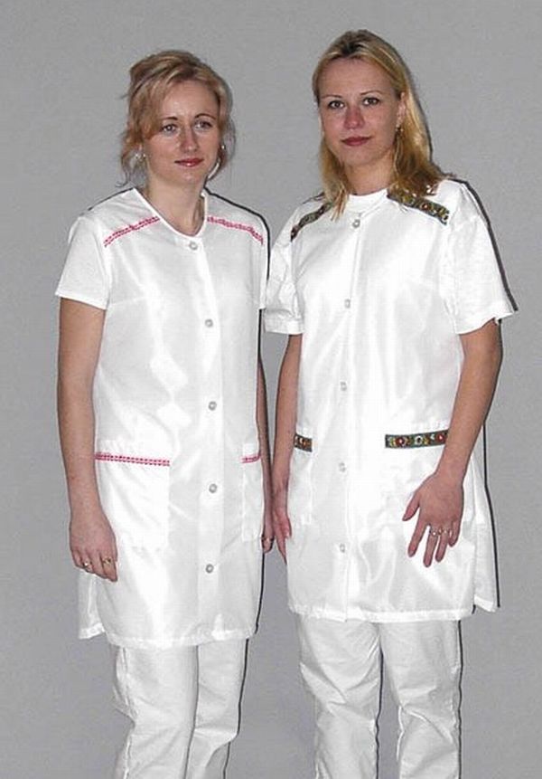 white ddr smocks