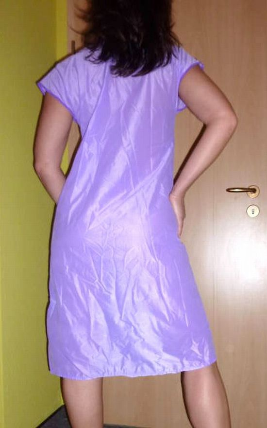 long purple smock