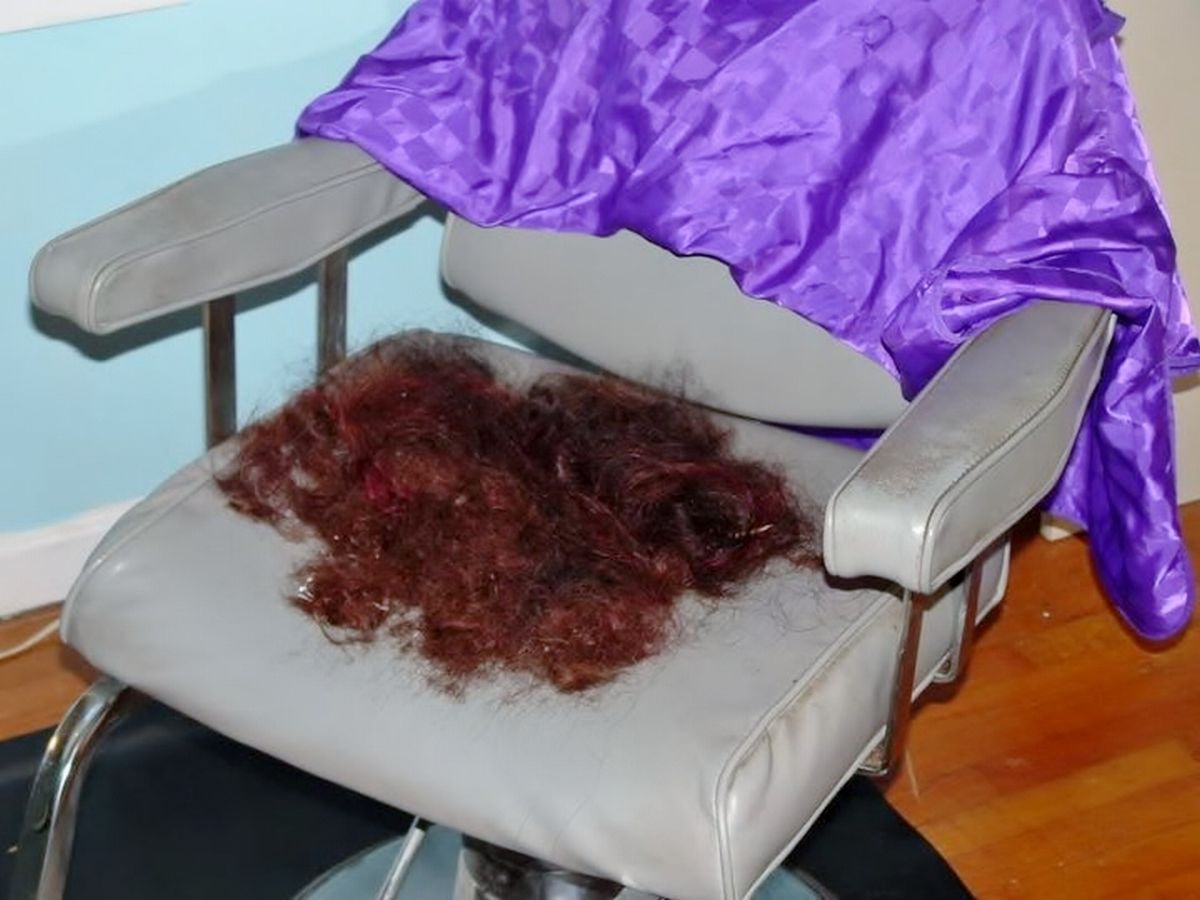 hair on chair