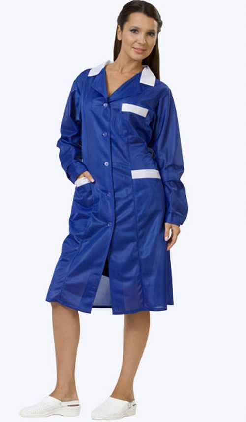 barberette in blue smock